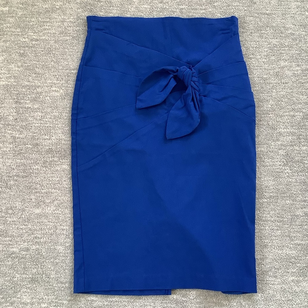 Mujer Moderna Vintage Royal Blue Bodycon Pencil Skirt Sz. S